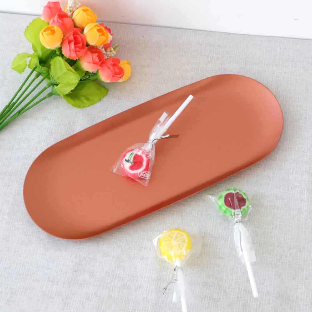 Ablagefach aus Edelstahl im koreanischen Stil, Dessertteller, Nuss-, Obst-, Kuchen- und Teetablett, Desktop-Kosmetik- und Schmucktablett