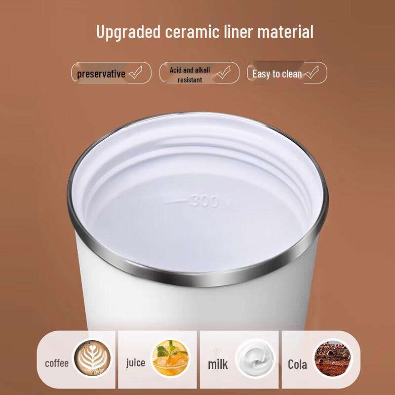 400ml Ceramic Lined Portable Insulated Coffee Mug