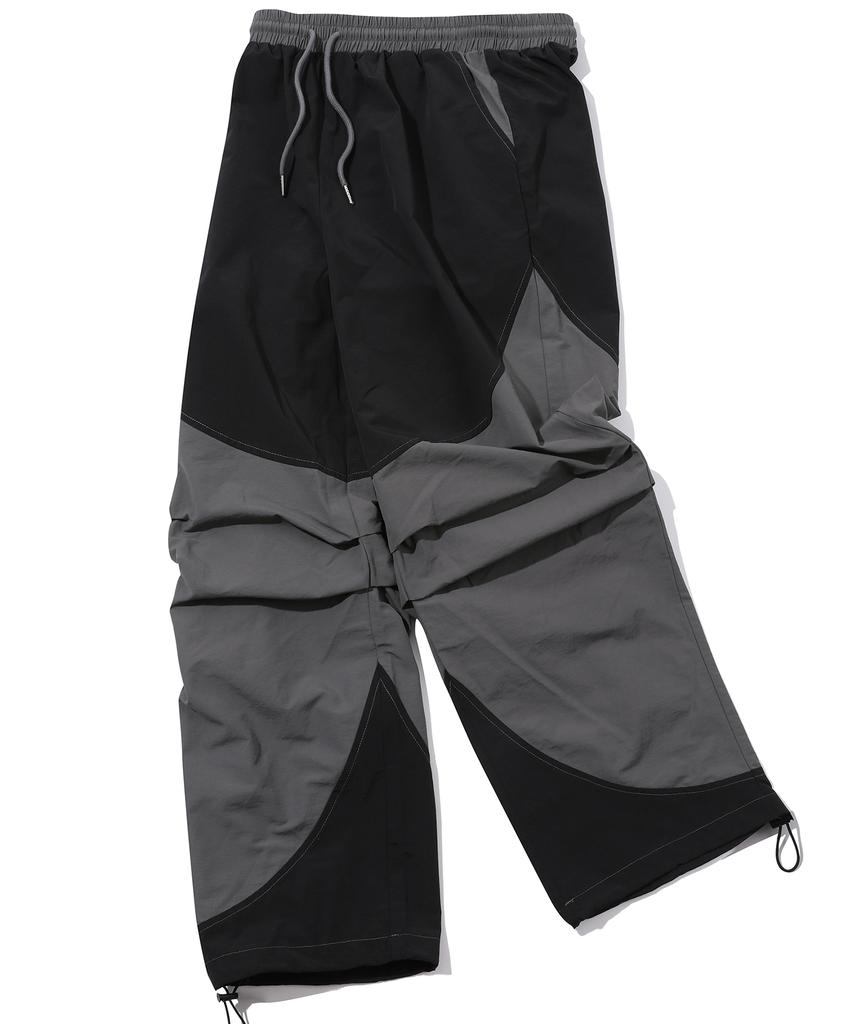 CPGN STUDIO Round Cut Dart Nylon Pants Black