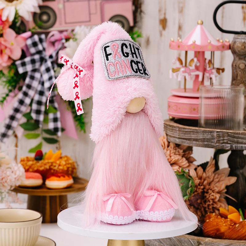 Rudolf Pink Unique Gnome Plush Doll Decorative Piece For Elegant Holiday Home Accents