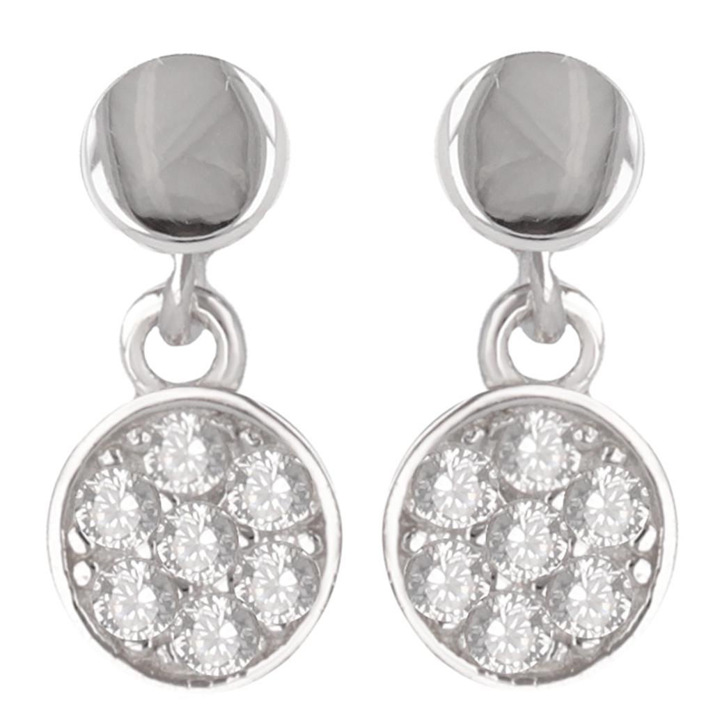 Les Trésors De Lily [Q2995] - Boucles Argent 'Sissi' blanc argenté (rhodié) - 11x5 mm (cercles)