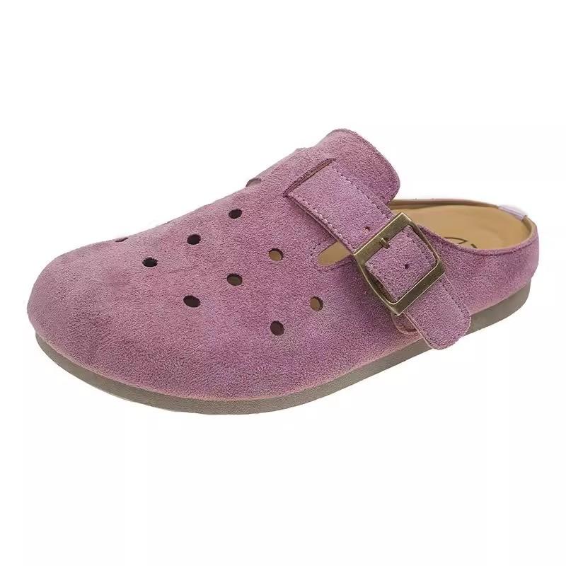 Baotou half slippers women's hole shoes new lazy cool slippers thick soles summer wear a pedal shoes