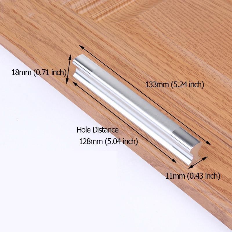KAK Aluminum Alloy  Kitchen Handles Drawer Pulls Cupboard Cabinets Knobs Door Modern Wardrobe Handle for Furniture Door Hardware