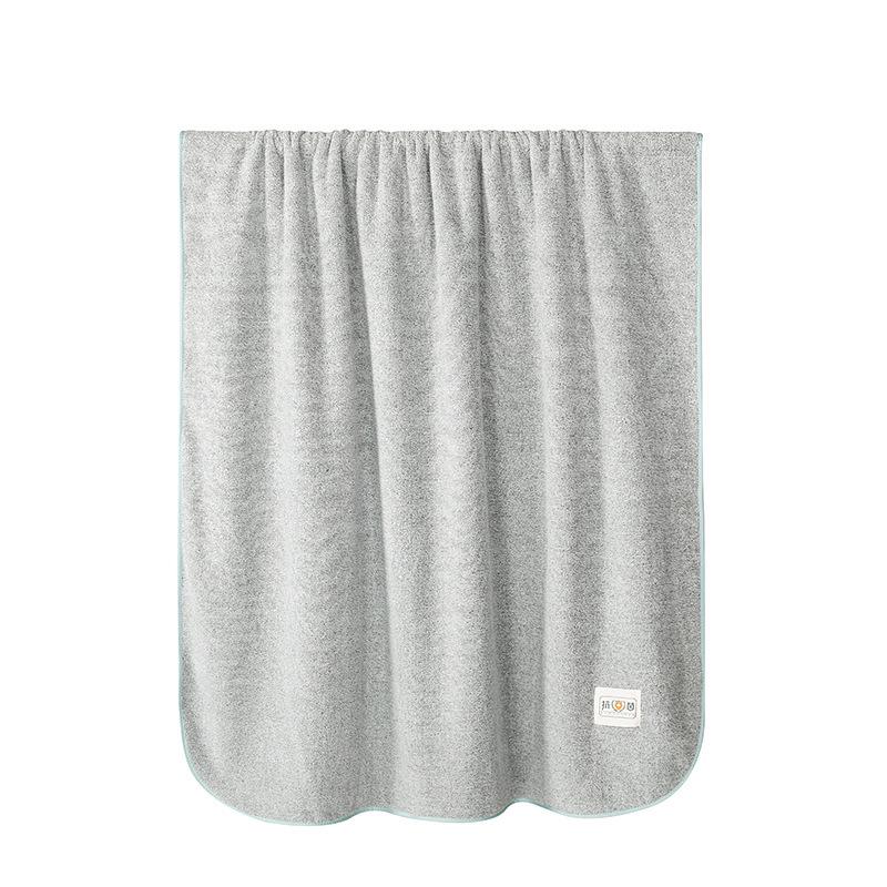 Bamboo Charcoal Quick-Dry Bath Towel - Large, Thick, Soft, Absorbent, No-Shed, Plain Color Wrap
