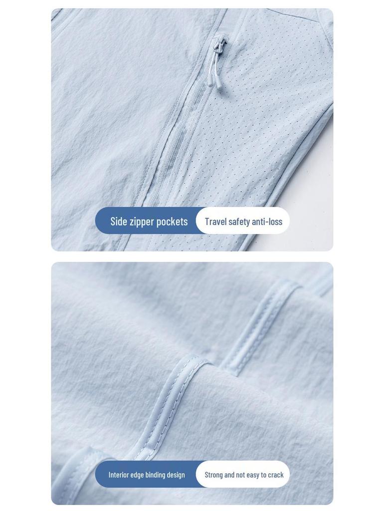 Unisex Summer 2025 Hooded UV Protection Water-Repellent Lightweight Jacket