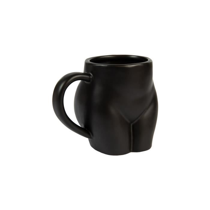 Tasse humoristique en forme de cul. tasse orginal. capacité: 320 ml 14 x 10,5 x 8 cm. matériau: porcelaine noire - fisura