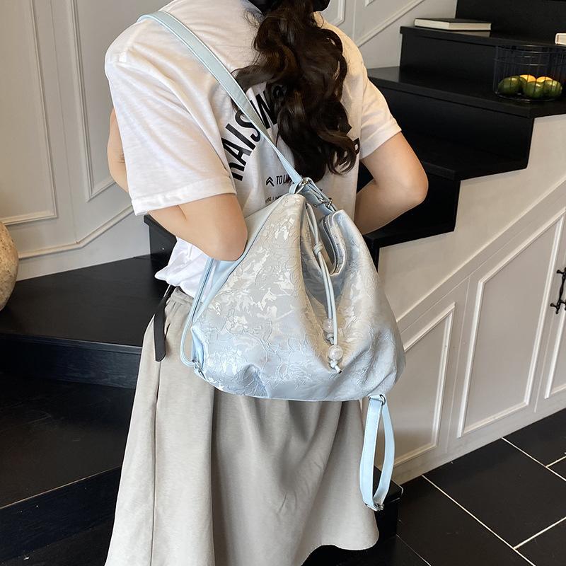 Embroidery casual large capacity simple shoulder armpit bag women's new personalized trend fashion backpack