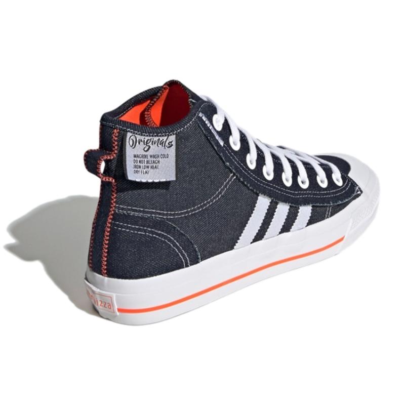 Adidas Nizza Hi Rf Navy Denim White Sneakers H67835