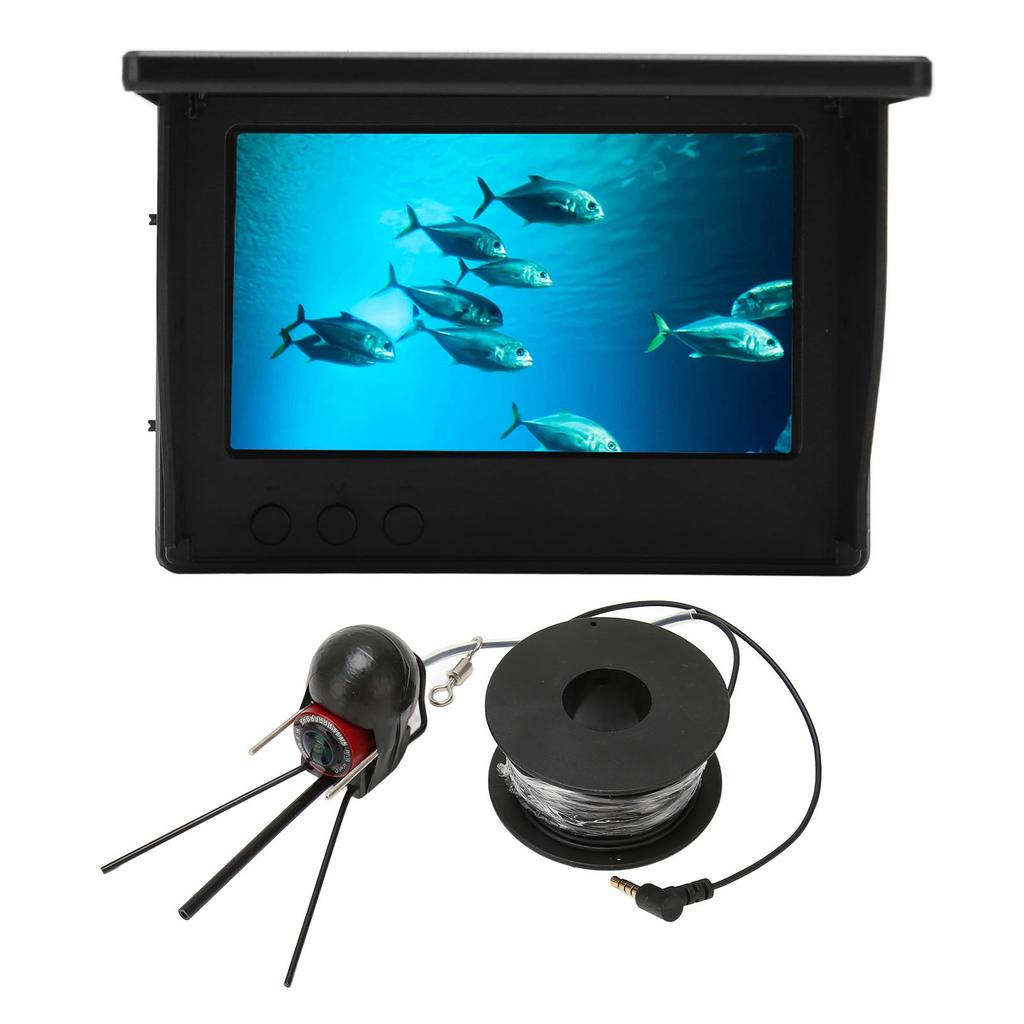 4.3in TN HD Underwater Fishing Camera IP68 Proof Fish Finder with 12 Lights for Fishing