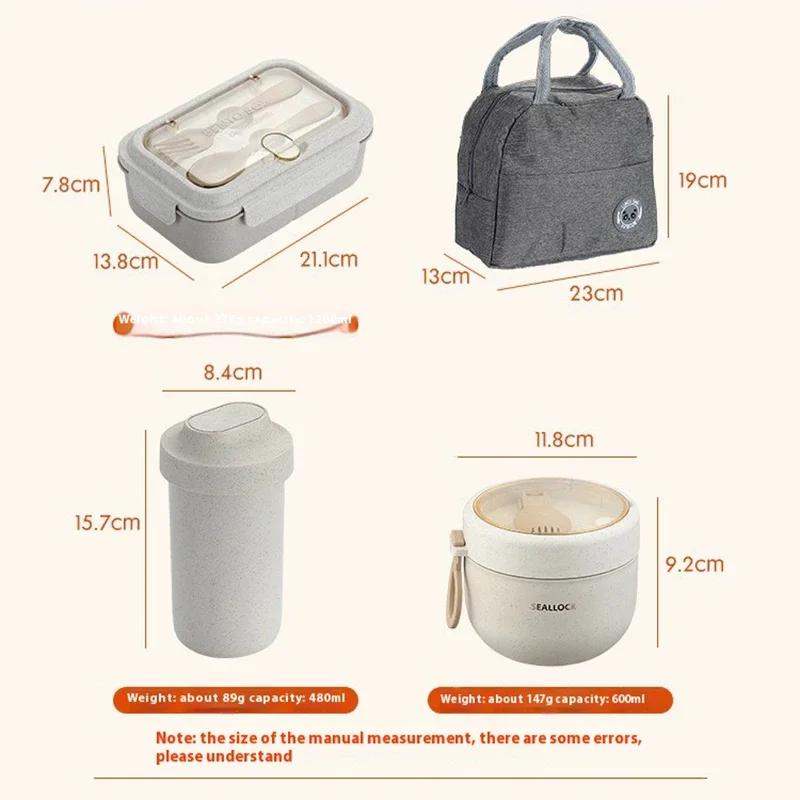 Lunch Box Tableware Set Girls' Light Food Weight Loss Separated Microwave Oven Lunch Box Students School Office Bento Box