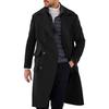 Autumn and winter new woolen men's coat thickened long double-breasted jacket