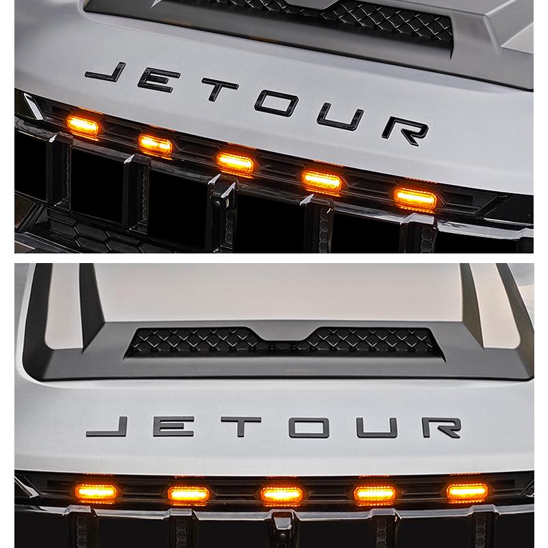 For Jetour T2 Tailgate Letter Badge JETOUR Logo Decal ABS Material With Installation Locator Car Exterior Trim Sticker