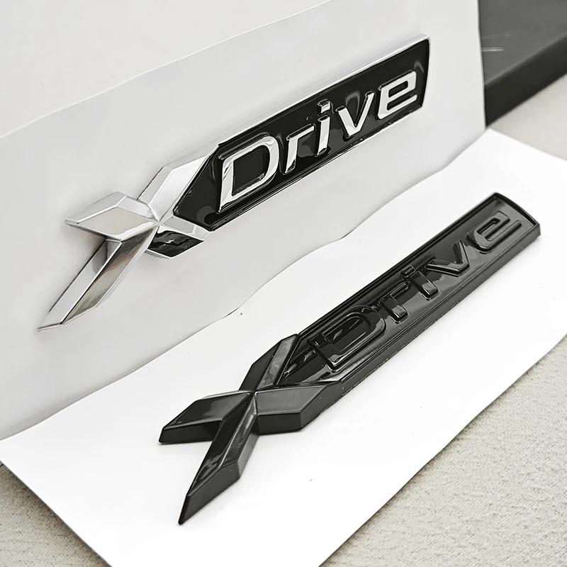 3D ABS Logo XDrive Emblemat X Drive Odznaka na Tylną Klapę Samochodu Naklejka na Błotnik Boczny Do BMW Xdrive Seria 3 Seria 5 X1 X3 X5 Akcesoria