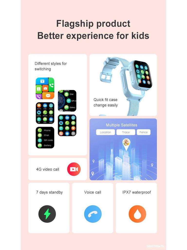 K26H 4G Detachable Smartwatch for Kids - Waterproof, GPS, Multifunctional for Students