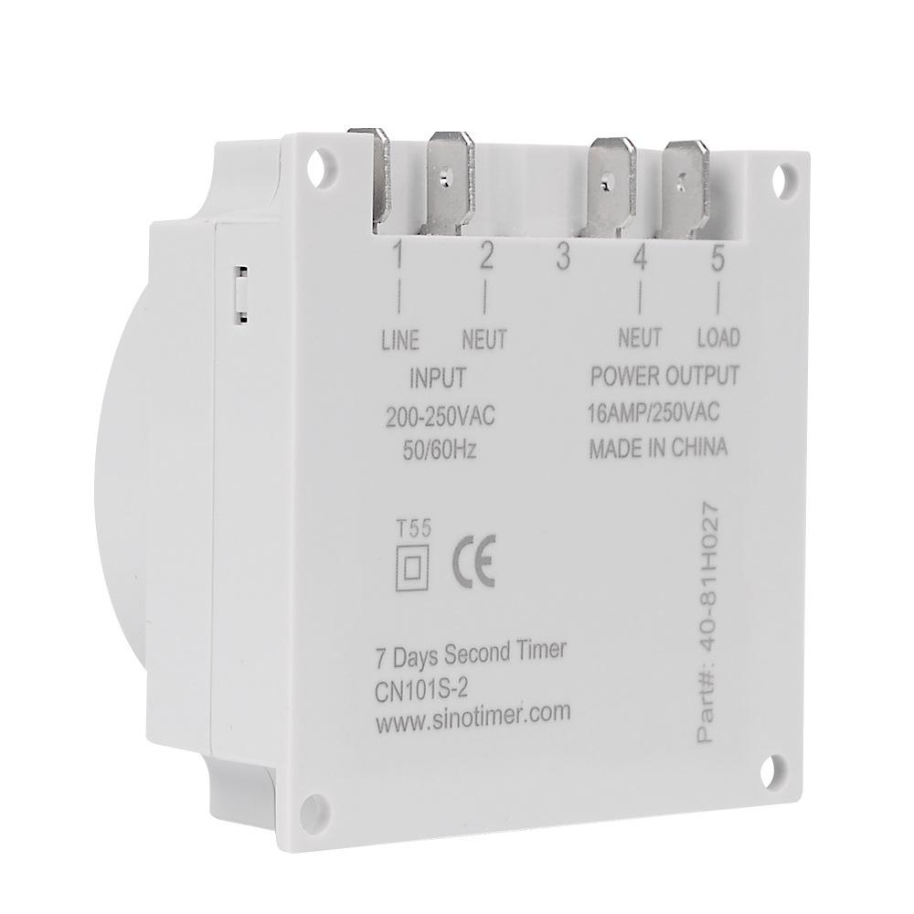 CN101S 1 Second Interval 5V 12V 24V 110V 220V Digital LCD Timer Switch 7 Days Weekly Programmable Automatic Cycle Timing Relay