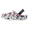 Disney x Classic Mickey & Minnie Mouse Versátil Confortável Sapatos com Furos Feminino Preto e Branco