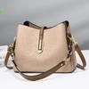 Textured messenger bag women's bucket bag cute printed new bag mobile phone bag large capacity fashionable shoulder