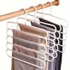 5-Tier Space-Saving Pants Hanger - Anti-Slip, Multi-Layer Closet Organizer for Wardrobe, Perfect for Pants and Scarves Clothes Hangers