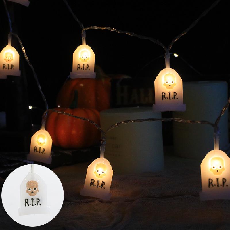 Halloween Pumpkin & Ghost String Lights for Outdoor Decoration and Party Atmosphere