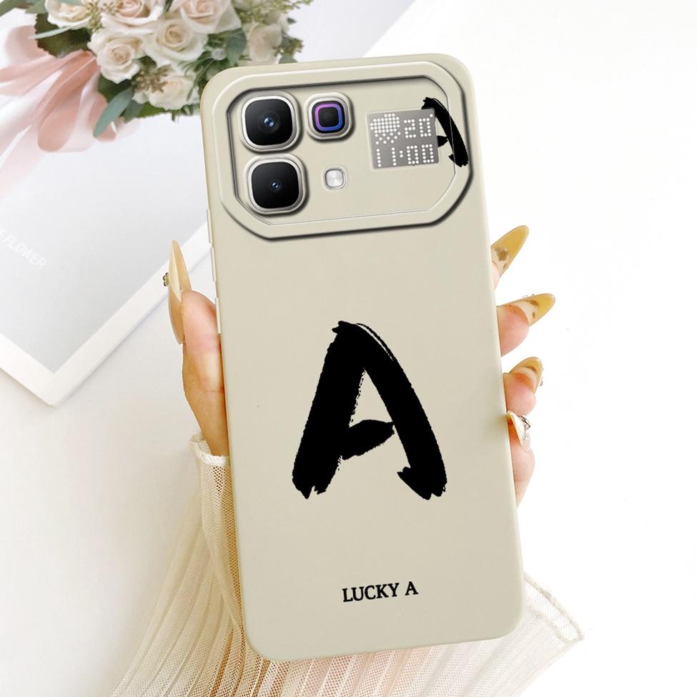 Etui Do Infinix Note 60 Pro X6878 Luksusowe Litery A-Z Modne Fajne Korona Silikonowe Funda Do Obudowy Telefonu Infinix Note60 Pro
