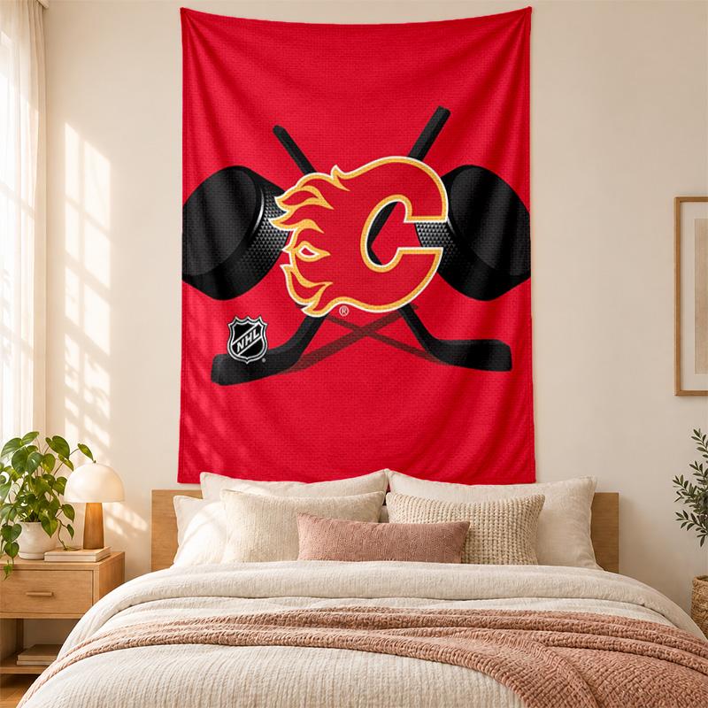Calgary Flames Tapestry highquality for decorating living room bedroom dorm walls ideal as bedroom wallart orholiday gift