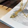 Medieval Vintage Point Diamond High Heels Necklace Exquisite High-End Personality Pendant Can Pull Collarbone Chain