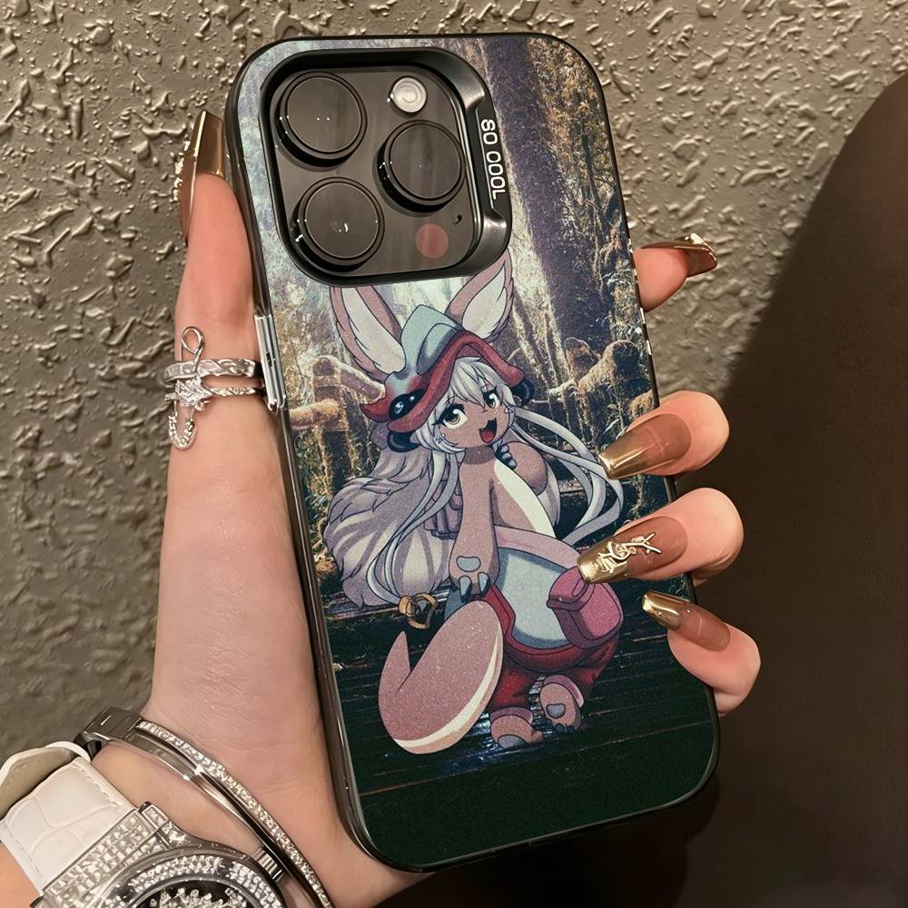 M-MADE IN A-ABYSS Nanachi Phone Case For iPhone 17,16,15,14,13,12,11 Plus,Pro Max,XS,Colorful Silver Phone case Funda Cover iPhone16Se4