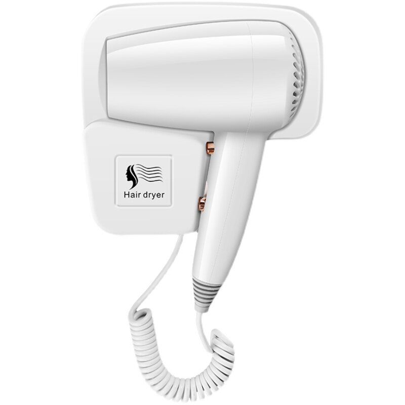 

Wall-Mounted Punch-Free Hotel Hair Dryer 8810C Model 1500 Press and Hold to Release Air