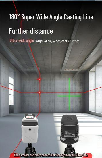 Compact High-Precision 2-Line Laser Level with Strong Light and Infrared Technology