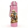 1PC Motocross Dirt Bike Rider Print 750ml Color Plastic Sports Water Bottle Leakproof Flip Straw Lid Suitable for Sports Office Home Use