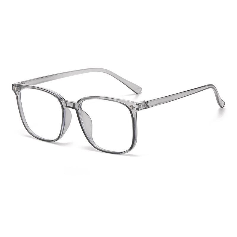 European and American classic black frame UV protection and radiation protection Large frame thin eye protection Flat light glasses Suitable for m