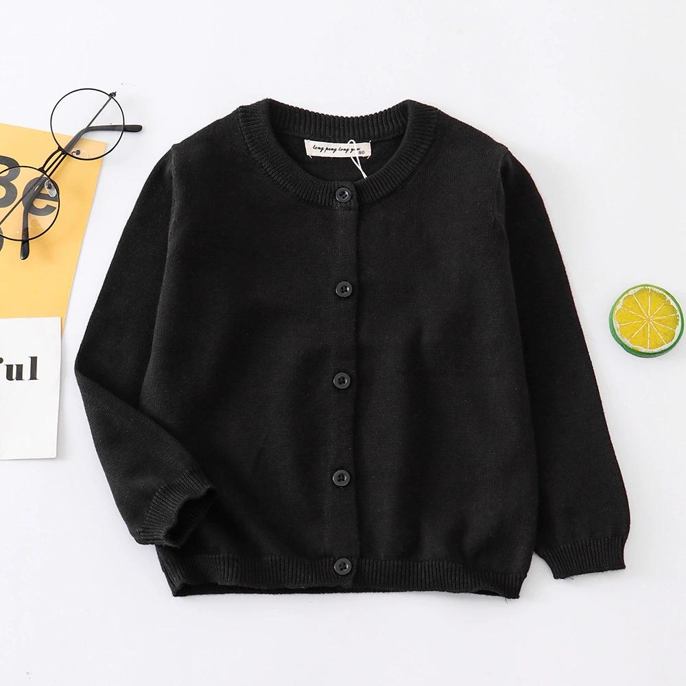 Autumn Girls Clothes Baby Casual Cardigan Solid Open Stitch Boys Soft Coats Children Sweaters Toddler Knit Jackets Full Sleeve