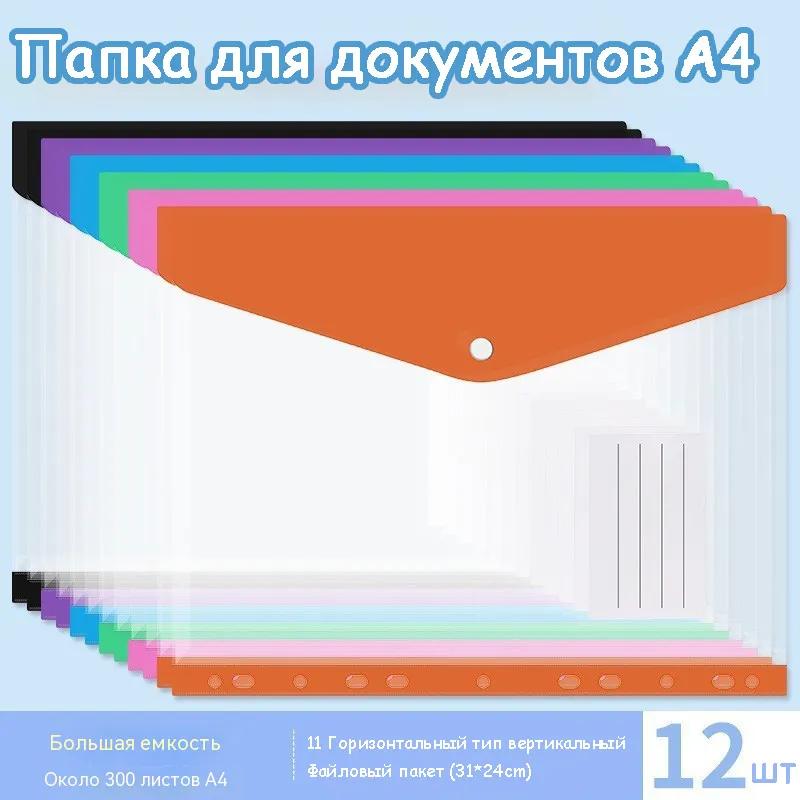 Insert folder A4, 12 pcs.