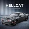 Zhi 1/24 Hellcat Sports Car Model: Children's Sound & Light Pull-back Alloy Toy
