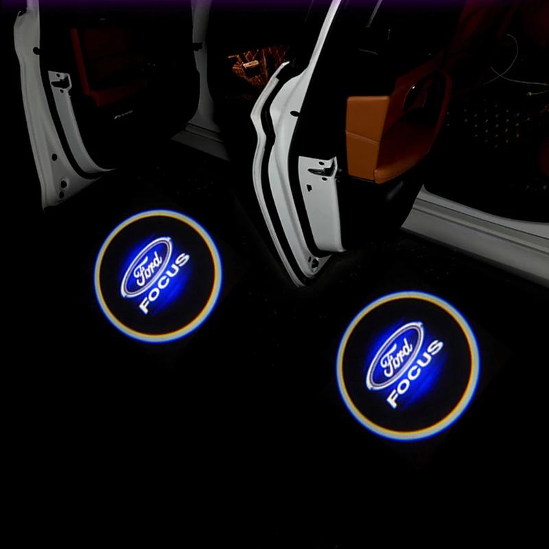 Car Sticker Led Car Door Welcome Light Projector Lamp for Ford Mustang Shelby Focus Fusion Transit Fiesta Mondeo Explorer Ranger