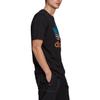 adidas Originals Trefoil SS22 Color Logo Print Crew Neck T-Shirt Men Tops Black GP0166