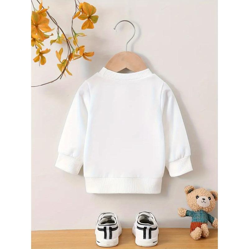European sizes A Brightly Colored Print Pattern, a Comfortable And Skin-Friendly Round-Neck Sweatshirt for Kids, Perfect for Everyday Wear