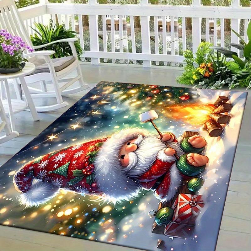 

1pc Dwarf Pattern Area Rug Soft Flannel Floor Mat for Living Room, Bedroom and Carpet, Sofa Coffee Table Floor Mat, Machine Washable 60cm by 90cm