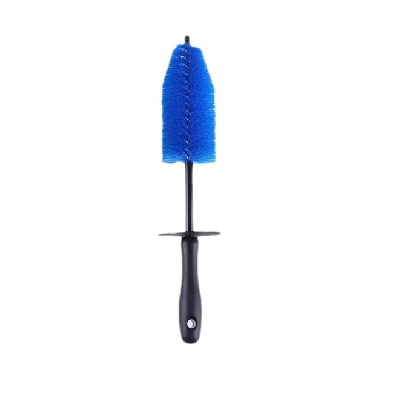 Blue Car Wheel Cleaning Brush for Alloy Rims and Tires - Automotive Detailing Tool