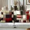 Multicolored Checkered Cotton Linen Sofa Cushions Polyester pillowcase, sofa decorative cushion cov Headboard Pillow