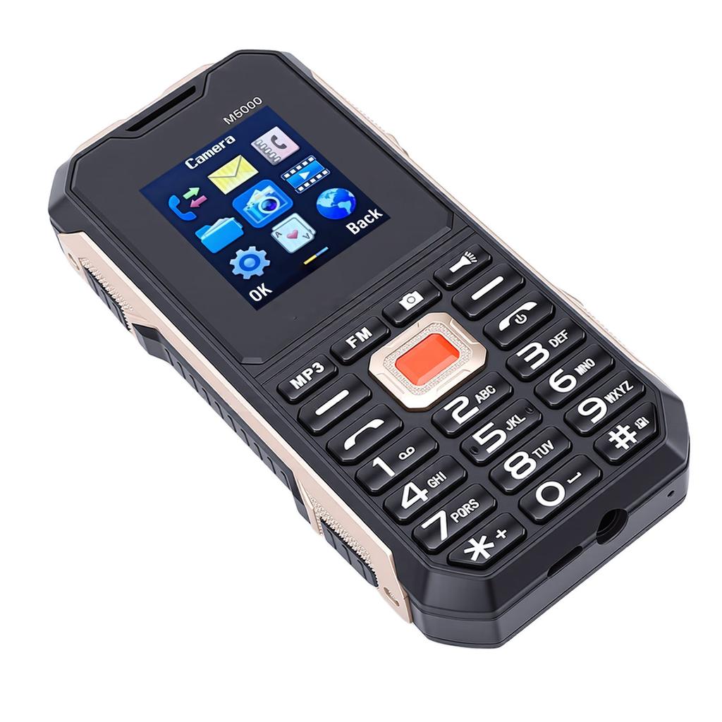 Senior Cell Phone HD Display Screen Dual SIM Big Buttons 2G Unlocked Phone with 0.08MP Rear Camera Flashlight