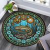 Ocean Life Symbols Round Area Rug Under Office Chairs Bedroom Living Room Home Decor