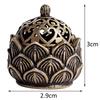 Decorative Incense Burner Retro Copper Small Lotus Incenser Holder Censer Desktop Coffee Table Ornament For Shop Office Home