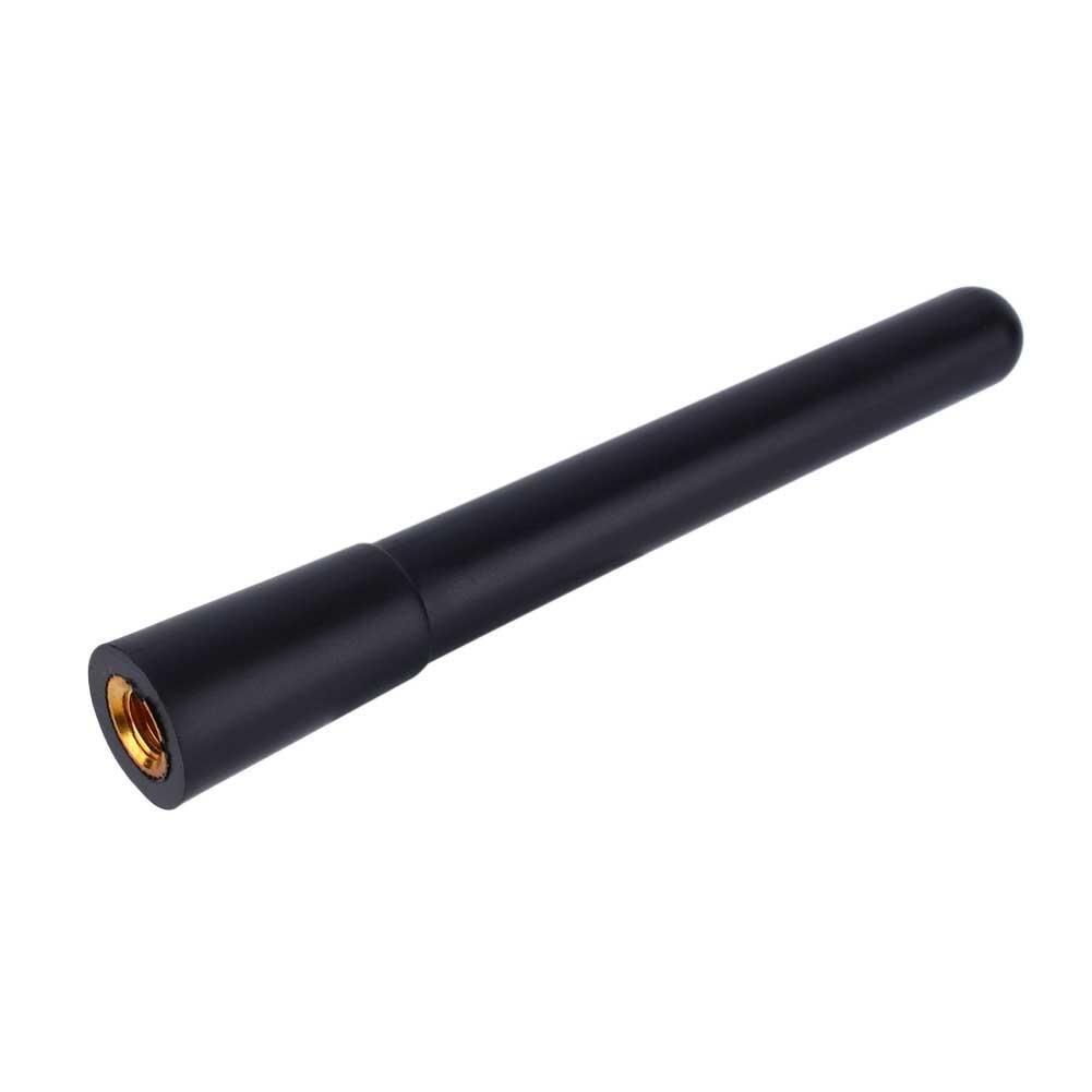Akozon Antenna Car Truck Black Short Stubby Universal Antenna AM FM Radio Aerial Mast Screw-in 9.6cm