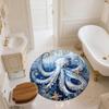 Aquarell-Oktopus,Runder Teppich,Teppich für Wohnzimmer Schlafzimmer Sofa Spielzimmer Dekor,Rutschfeste Fußmatte