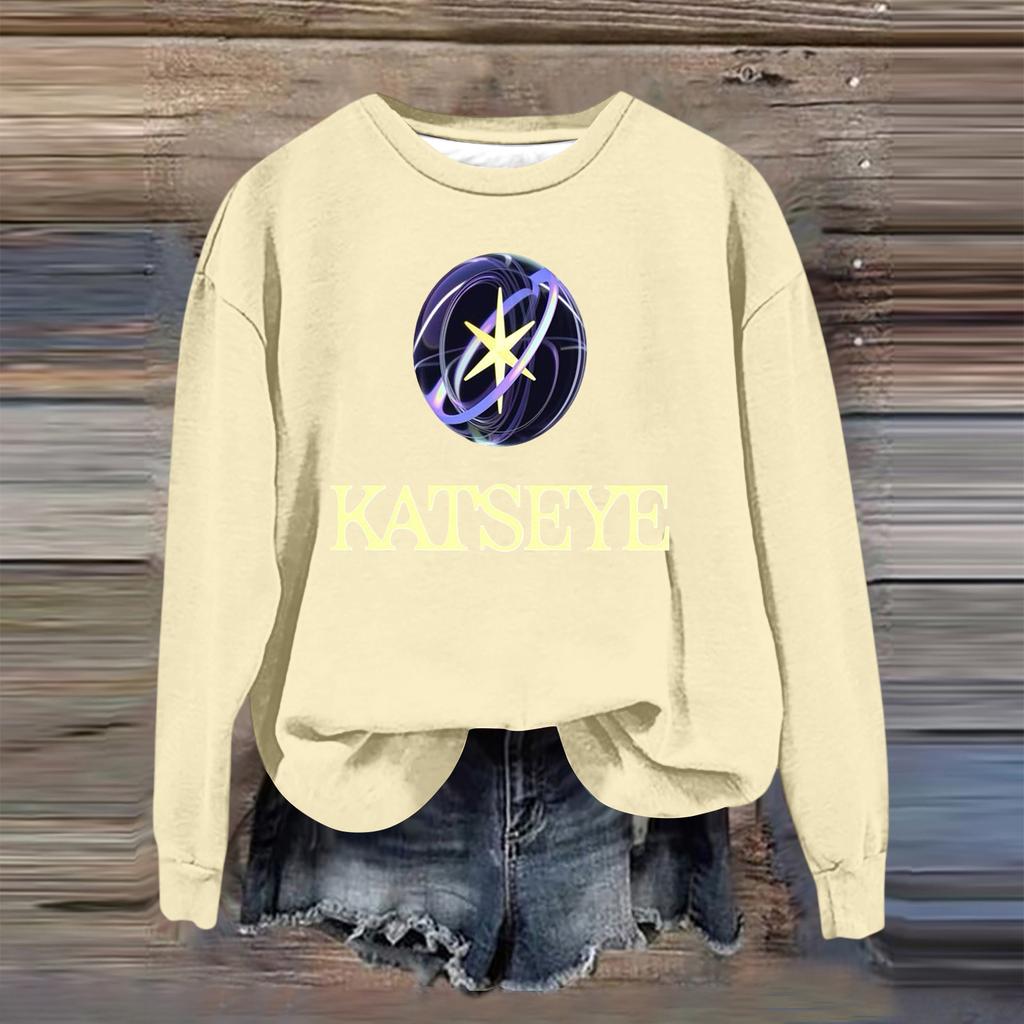 Women's Fashion Casual Long Sleeve Loose Printed Sweatshirt