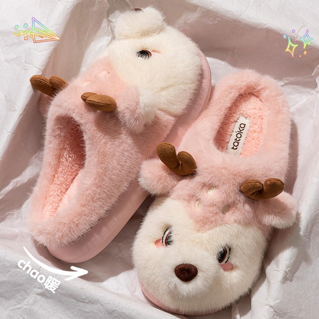 2025 neue Indoor-Hausschuhe warm rutschfest dicker Boden Baumwollmopp Winter-Baumwollpantoffeln Herbst und Winter