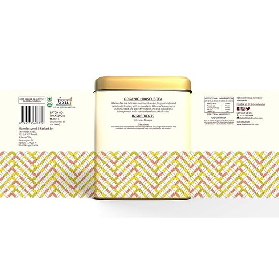 The Indian Chai – Bio-Hibiskustee, 30 Pyramiden-Teebeutel | Kräutertee | Senkt den Blutzucker