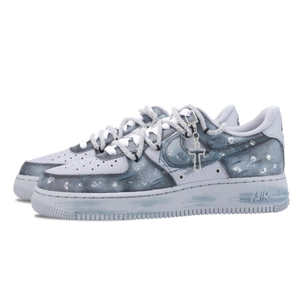 Nike Air Force 1 City Memories Gri Rezistent la Abraziune Antiderapant Pantofi de Skateboard cu Top Jos Bărbați Gri Albastru IR0952-002(Echipa626-)