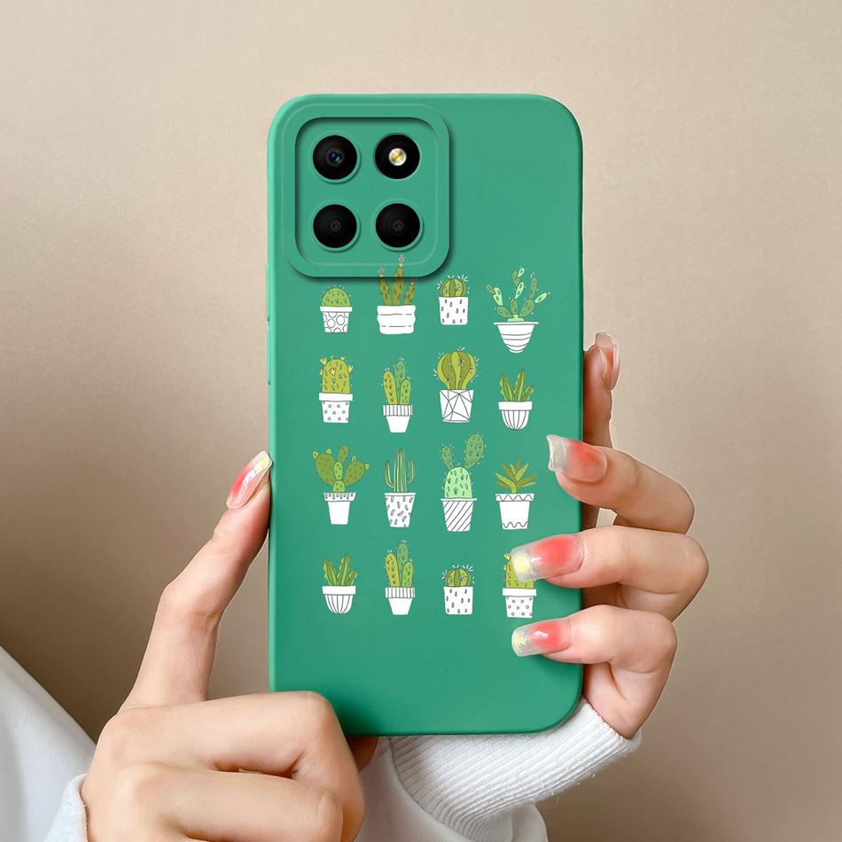 For Huawei Honor X6 X6S X6A Case Cartoon Liquid Silicone Full Coverage Anti Drop Phone Shell For HonorX6 X 6 X6 S A Bumper Funda